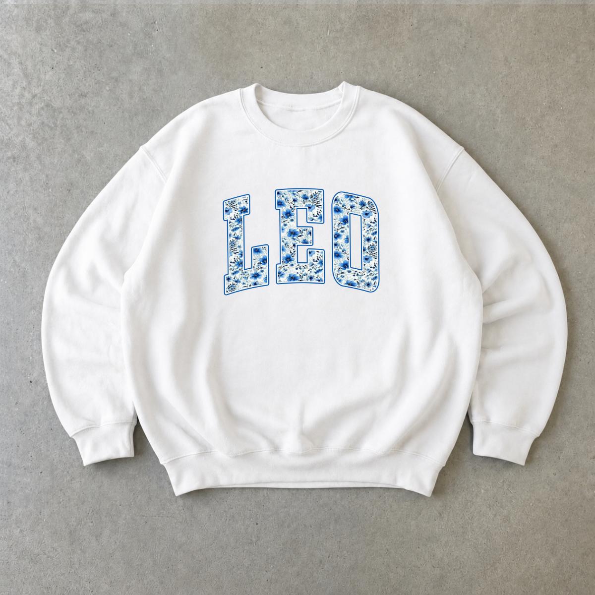 Personalized Zodiac Sweatshirt, Custom Choose Your Horoscope Sign, Floral Astrology Gift for Women