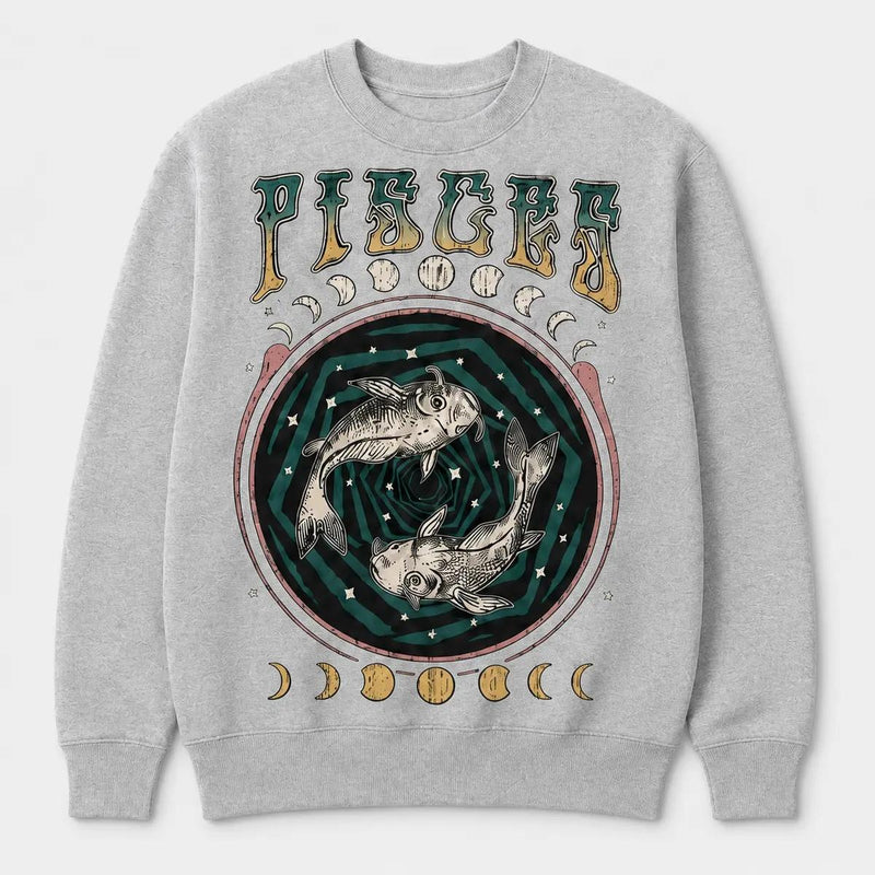 Personalized Zodiac Sweatshirt, Custom Retro Celestial Astrology, Vintage Horoscope Birthday Gift for Her