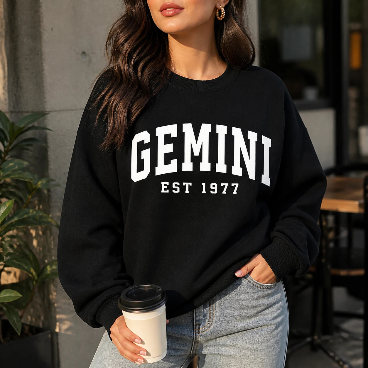 Personalized Zodiac Sweatshirt, Custom Star Sign EST Birth Year, Astrology Birthday Gift for Her, Choose Aries to Pisces Horoscope