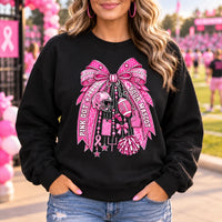 Pink Out Football Sweatshirt, Your Mascot Bow Breast Cancer Awareness Game Day for Women