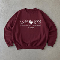 Pregnancy Announcement Sweatshirt Growing An Answered Prayer Christian Baby Reveal Women Minimalist