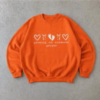 Pregnancy Announcement Sweatshirt Growing An Answered Prayer Christian Baby Reveal Women Minimalist