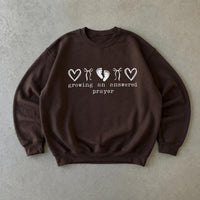 Pregnancy Announcement Sweatshirt Growing An Answered Prayer Christian Baby Reveal Women Minimalist