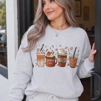 Pumpkin Spice Coffee Lover Pumpkin Spice Drinks Sweatshirt and T-Shirt Fall Coffee Lover Women Cute Hand Drawn - giftcuztom.com