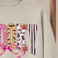 Coquette Halloween Sweatshirt and T-Shirt Spooky Bow Halloween Fall Spooky Season Women Cute Coquette