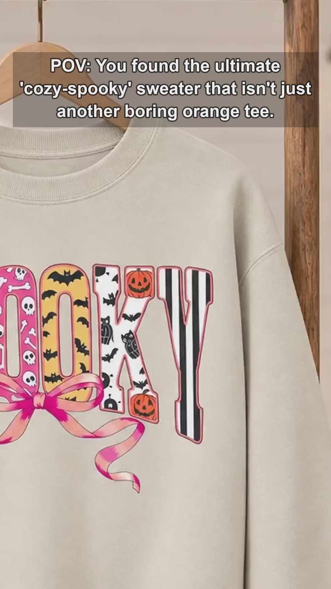 Coquette Halloween Sweatshirt and T-Shirt Spooky Bow Halloween Fall Spooky Season Women Cute Coquette