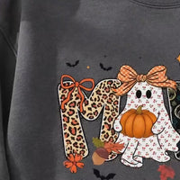 Halloween Family Sweatshirt Mama Mimi Nana Gigi Honey Spooky Season Family Role Unisex Cute Coquette Ghost