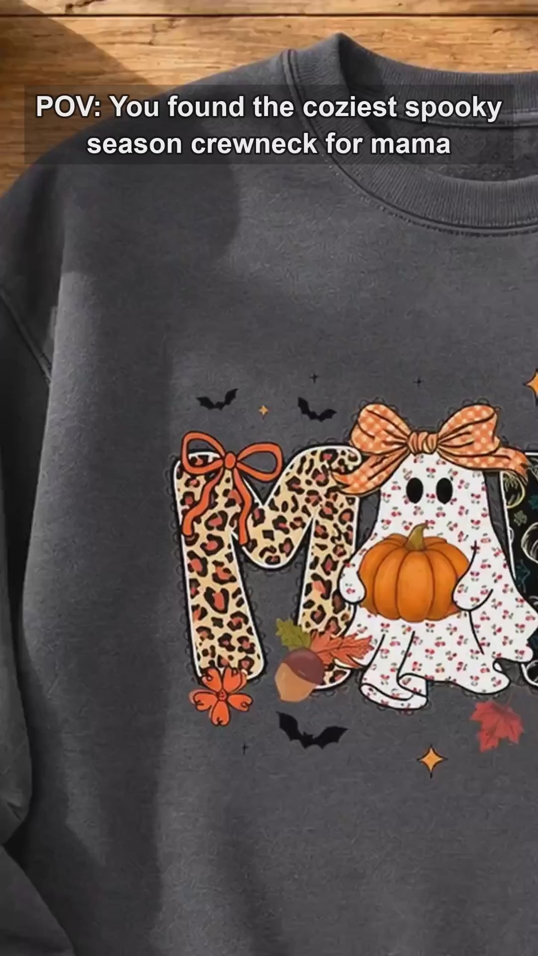 Halloween Family Sweatshirt Mama Mimi Nana Gigi Honey Spooky Season Family Role Unisex Cute Coquette Ghost