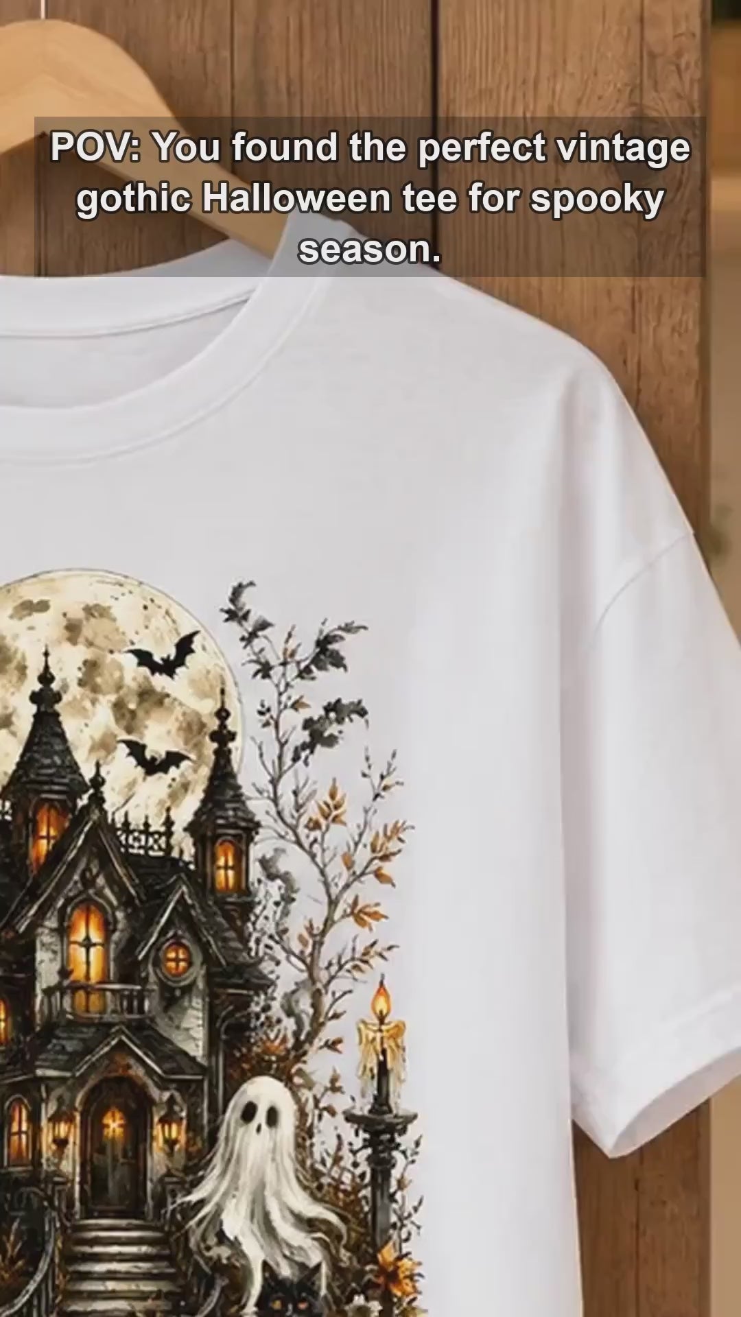 Vintage Haunted Mansion Graphic Pullover Top Halloween Gothic Spooky Season Sweatshirt