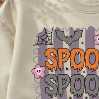 Spooky Season Spooky Spooky Spooky Sweatshirt and T-Shirt Halloween Fall Women Retro Cute Pastel Coquette