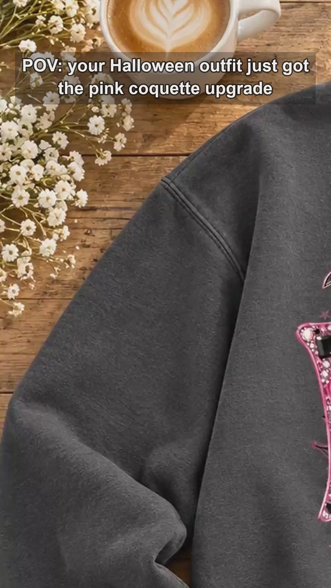 Boo Ghost Halloween Sweatshirt, Pink Glam Ghost BOO, Spooky Season Women Coquette Cute Design