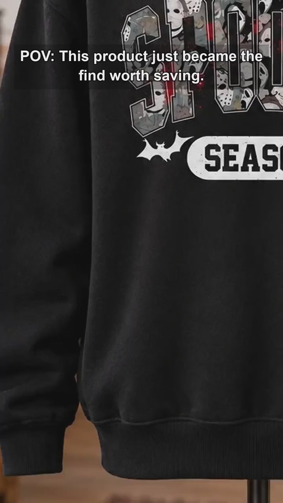 Spooky Season Horror Collage Sweatshirt Halloween Fall Unisex Retro Graphic