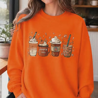 Pumpkin Spice Coffee Lover Pumpkin Spice Drinks Sweatshirt and T-Shirt Fall Coffee Lover Women Cute Hand Drawn - giftcuztom.com