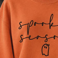 Spooky Season Cute Ghost Spooky Season Sweatshirt Fall Halloween Women Minimalist Aesthetic