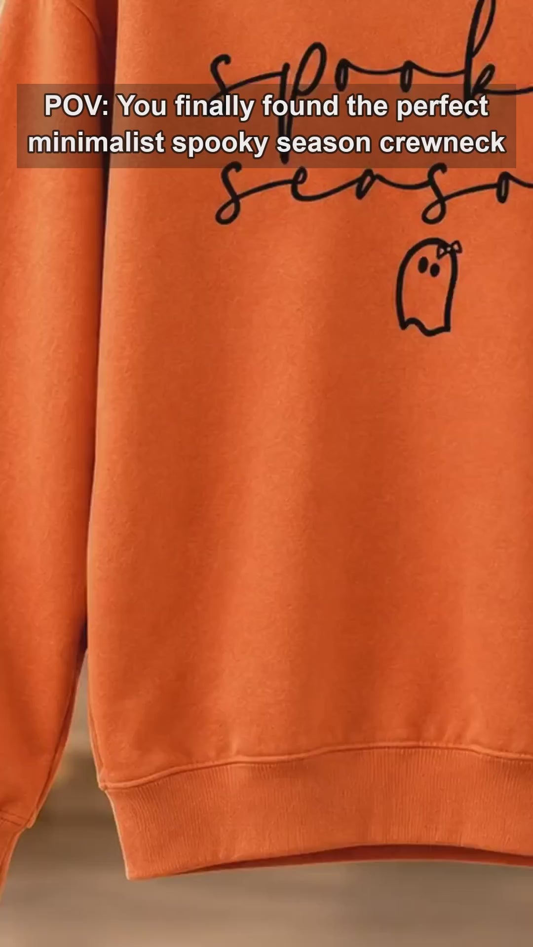 Spooky Season Cute Ghost Spooky Season Sweatshirt Fall Halloween Women Minimalist Aesthetic