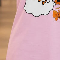 Halloween Nurse T-Shirt Cute Ghost Nurse Pumpkin Bow Stethoscope Syringe Fall Floral Nursing Tee