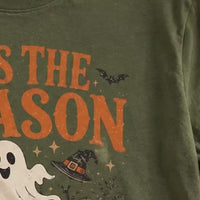 Spooky Season 'Tis The Season Halloween T-Shirt Women Vintage Retro Witchy