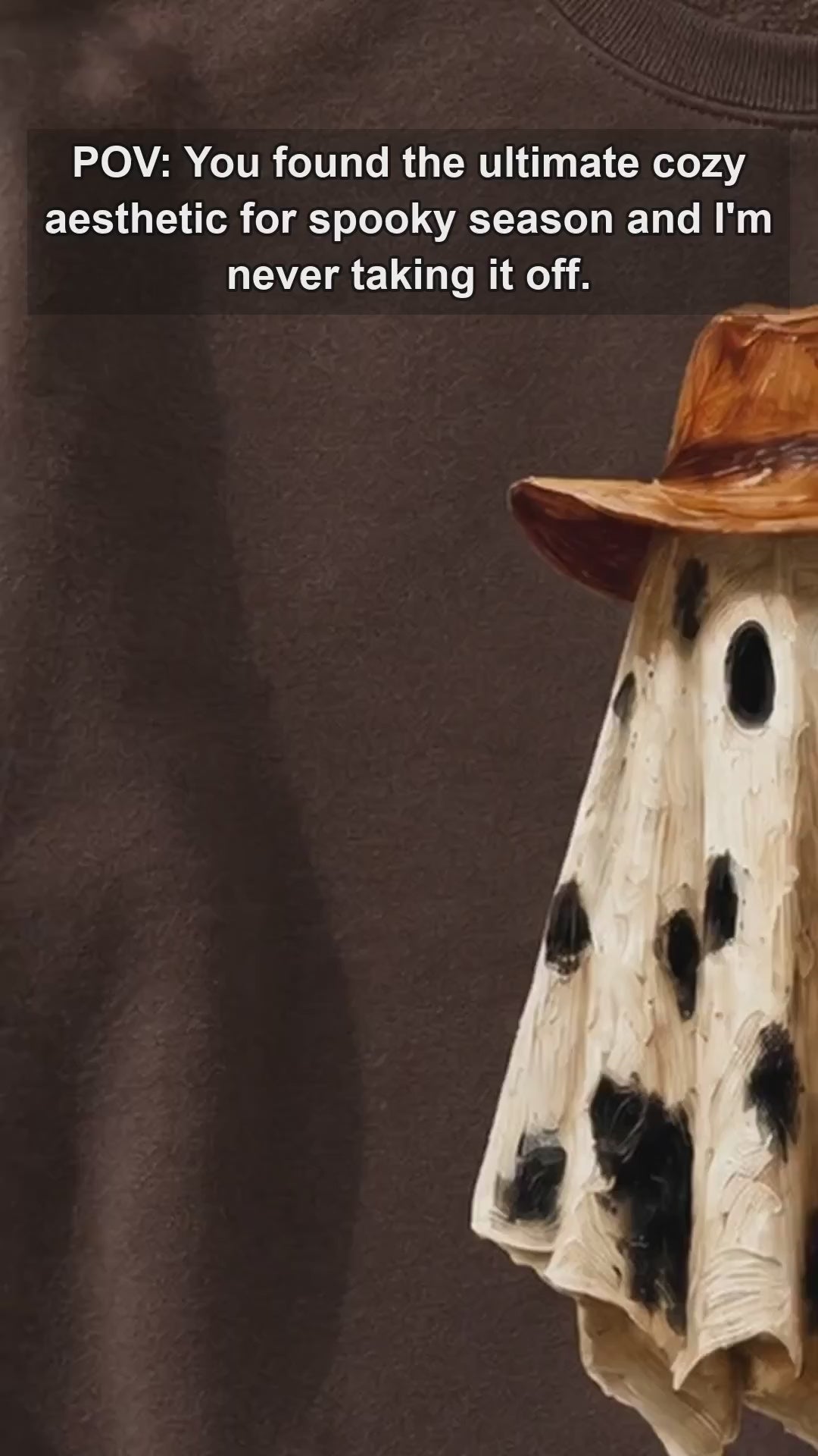 Cowboy Ghost T-Shirt Cowboy Hat Cow Print Western Halloween Unisex Rustic Fall Graphic