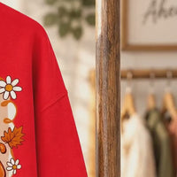 Fall for Jesus Christian Autumn Quote Sweatshirt, Faith Cross Pumpkin Bow Graphic for Women