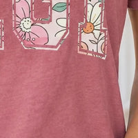 Custom Comfort Colors Women's Cotton Graphic Tee - Personalized Family Name Floral Bow Shirt, Coquette Aesthetic Gift for Mom - giftcuztom.com