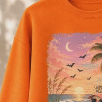 Summerween Sweatshirt and T-Shirt Summerween Ghost Beach Pumpkin Summer Halloween Vacation Unisex Retro Tropical Spooky
