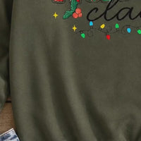 Personalized Mama Claus Sweatshirt, Custom Family Nickname Christmas Design, Choose Your Title, Mom Grandma Auntie Holiday Gift - giftcuztom.com