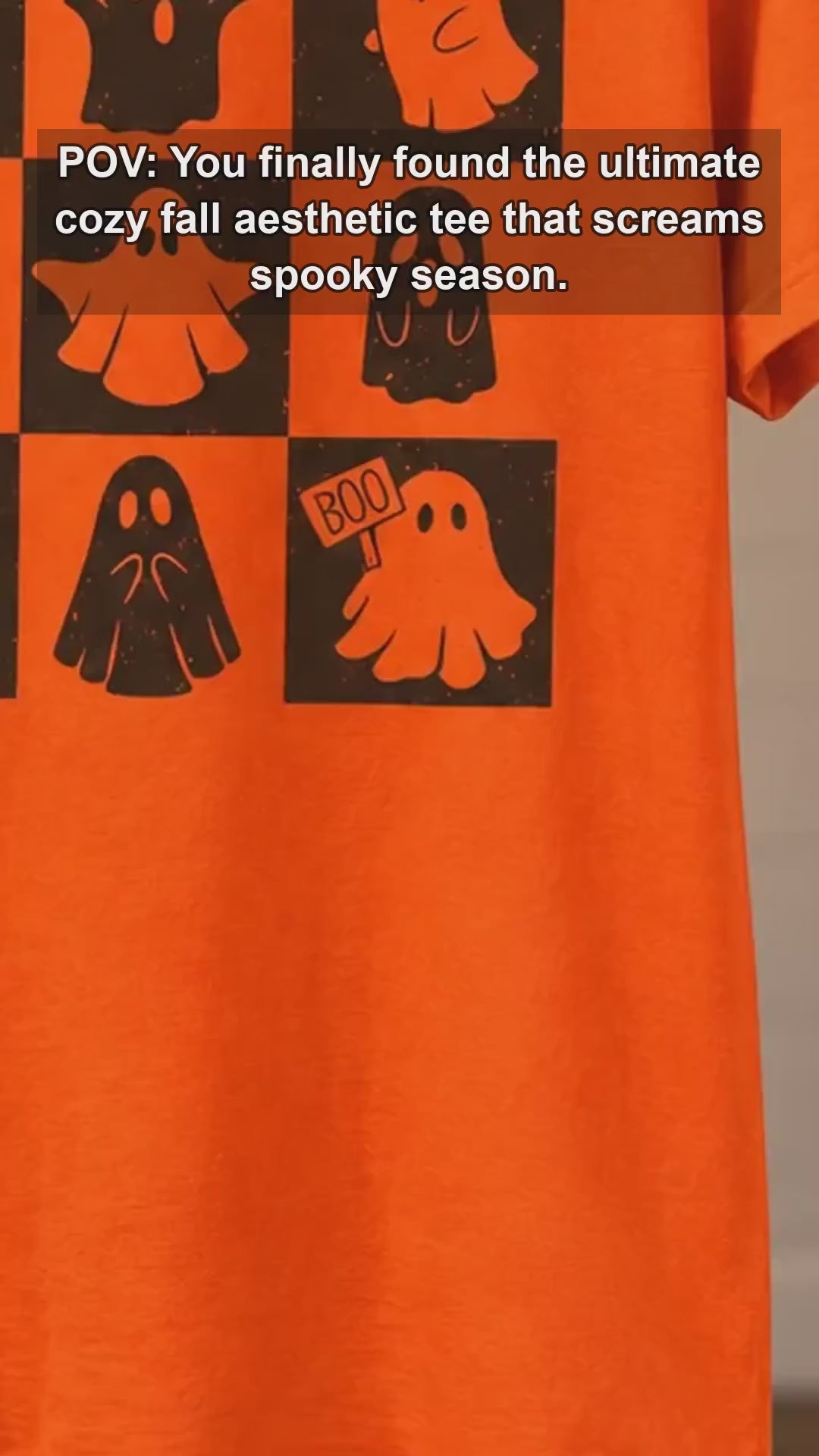 Cute Ghost Halloween T-Shirt Spooky Season Ghost Lover Fall Aesthetic Women Retro - giftcuztom.com