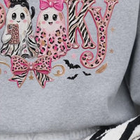 Pink Coquette Halloween Sweatshirt, Girly Fall Gift
