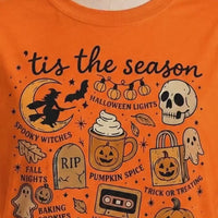 Tis The Season Halloween Graphic T-Shirt Cute Retro Spooky Season Fall Activities Short Sleeve Tee