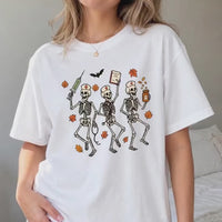 Halloween Nurse Skeleton Shirt Dancing Nurse Graphic Tee Spooky Medical Fall Gift