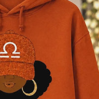 Personalized Afro Zodiac Hoodie, Choose Your Horoscope Sign Pullover Gift - giftcuztom.com