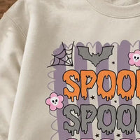 Spooky Season Spooky Spooky Spooky Sweatshirt and T-Shirt Halloween Fall Women Retro Cute Pastel Coquette