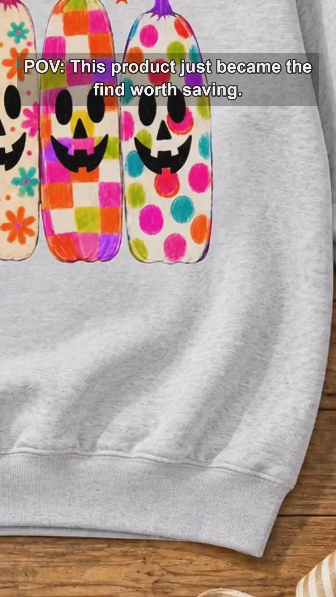 Colorful Halloween Pumpkin Sweatshirt and T-Shirt, Retro Jack O Lantern Graphic Tee, Funky Floral Checkered Pumpkin Shirt, Cute Spooky Season Fall Gift for Women