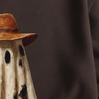 Cowboy Ghost T-Shirt Cowboy Hat Cow Print Western Halloween Unisex Rustic Fall Graphic