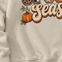 Women's Spooky Season Halloween Graphic Sweatshirt & Tee, Retro Leopard Checker Pumpkin Fall Top