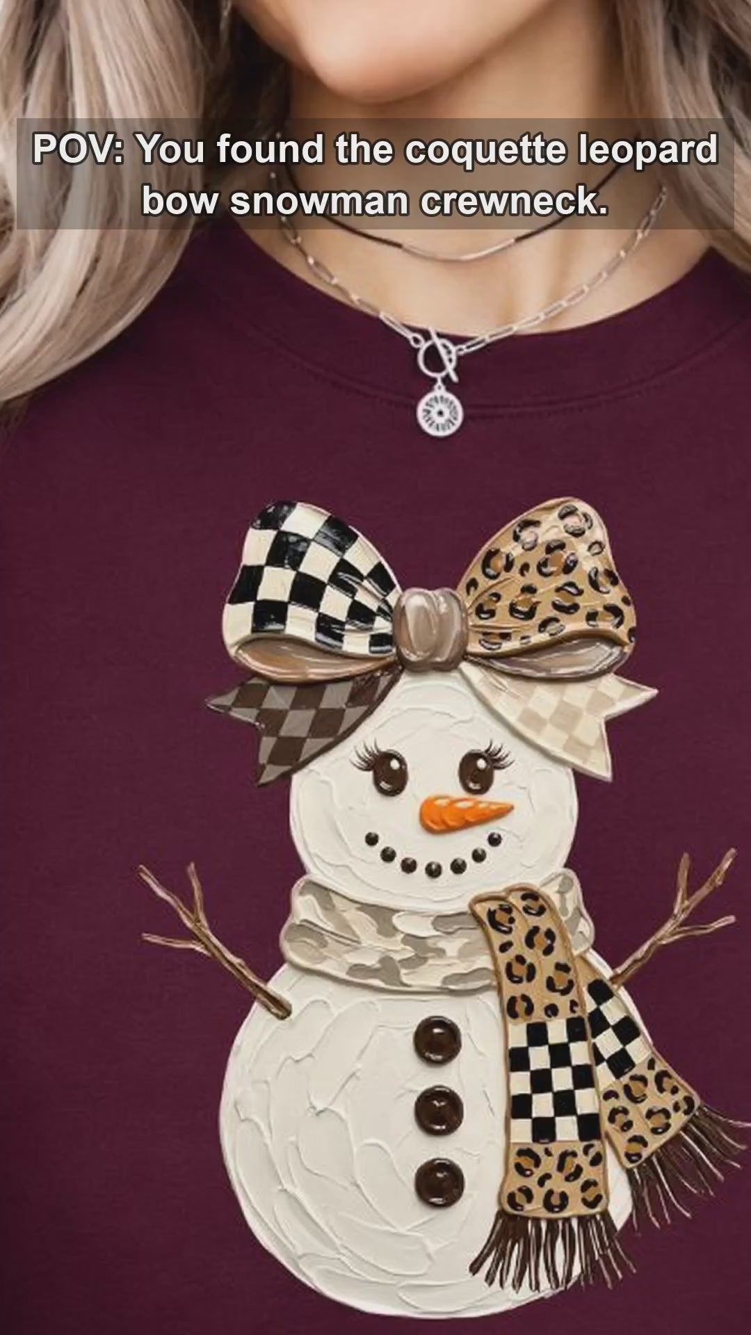 Coquette Snowman Sweatshirt, Leopard Bow Christmas, Cute Winter, Trendy Holiday Graphic Gift for Women - giftcuztom.com