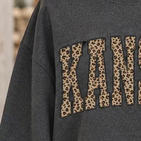 Custom US State Leopard Print Sweatshirt Vintage Collegiate Crewneck Hometown Pride Pullover - giftcuztom.com