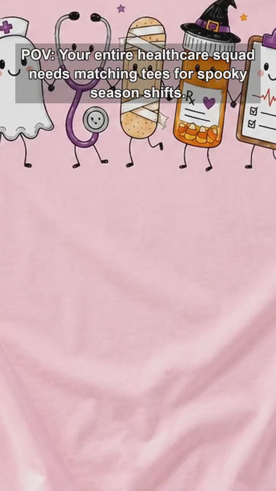 Halloween Nurse Spooky Medical Friends T-Shirt Cute Fall Healthcare Squad Women Retro Kawaii Graphic