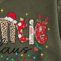 Personalized Mama Claus Sweatshirt, Custom Family Nickname Christmas Design, Choose Your Title, Mom Grandma Auntie Holiday Gift - giftcuztom.com