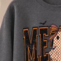 Personalized Halloween Grandma Sweatshirt, Custom Choose Your Nickname Ghost Graphic Spooky Season, Cute Fall Mimi Gigi Gift