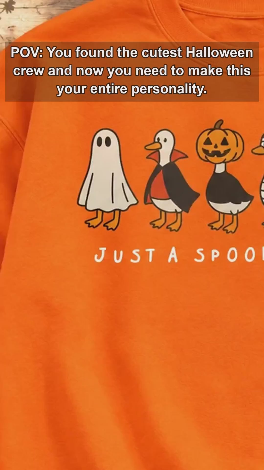 Halloween Goose Just A Spooky Goose Sweatshirt and T-Shirt Spooky Season Women Cute Graphic