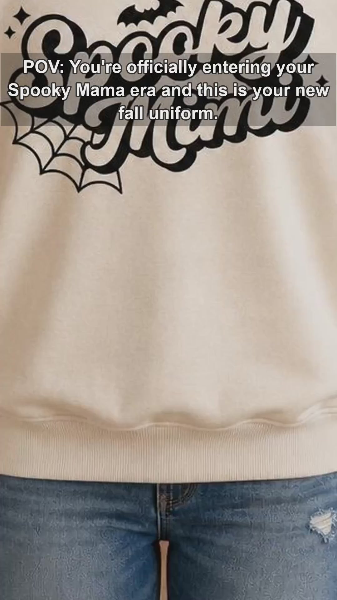 Personalized Spooky Grandma Sweatshirt Custom Nana Nickname Retro Halloween Women Cute Family Design
