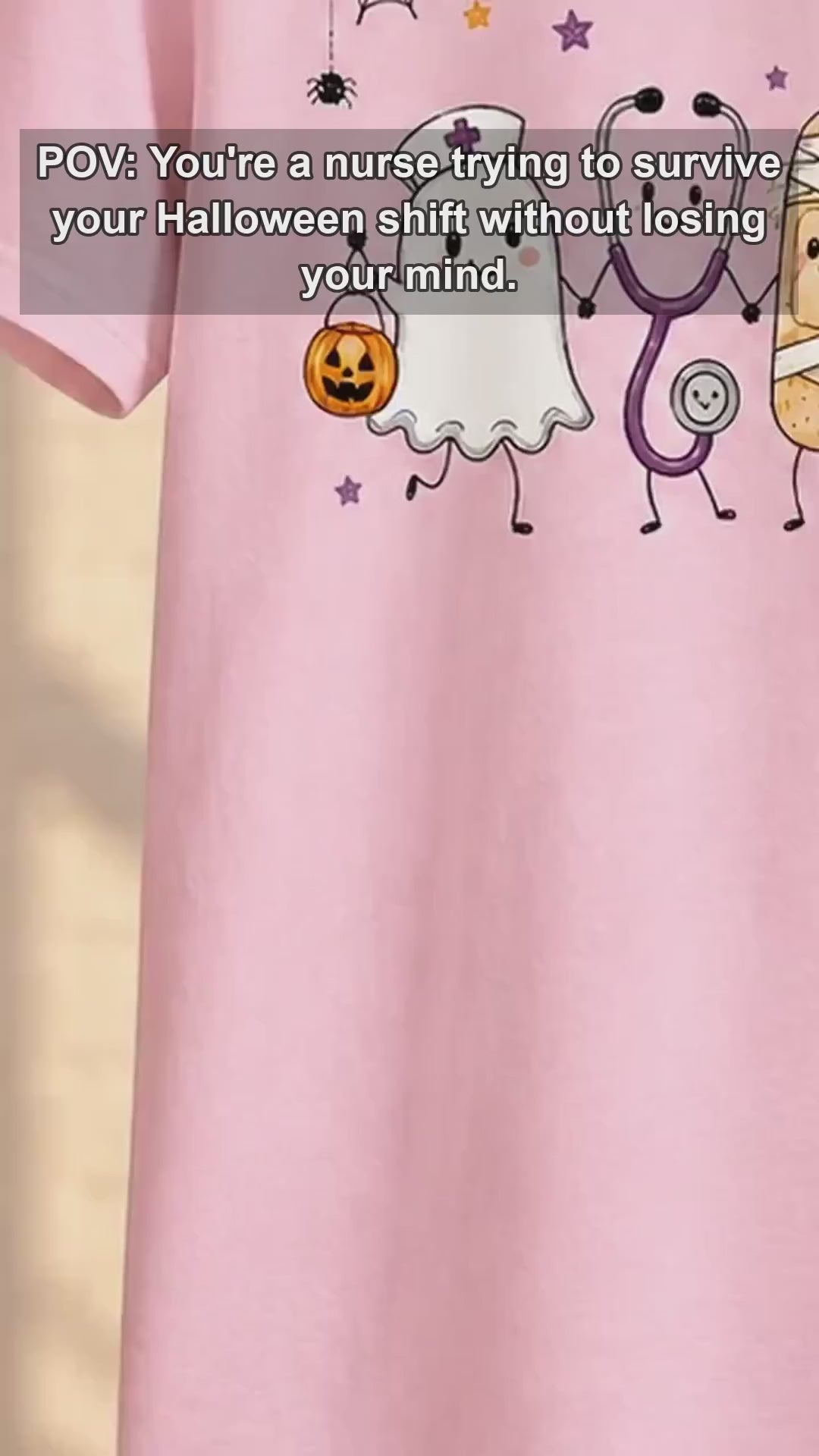Halloween Nurse Spooky Medical Friends T-Shirt Cute Fall Healthcare Squad Women Retro Kawaii Graphic