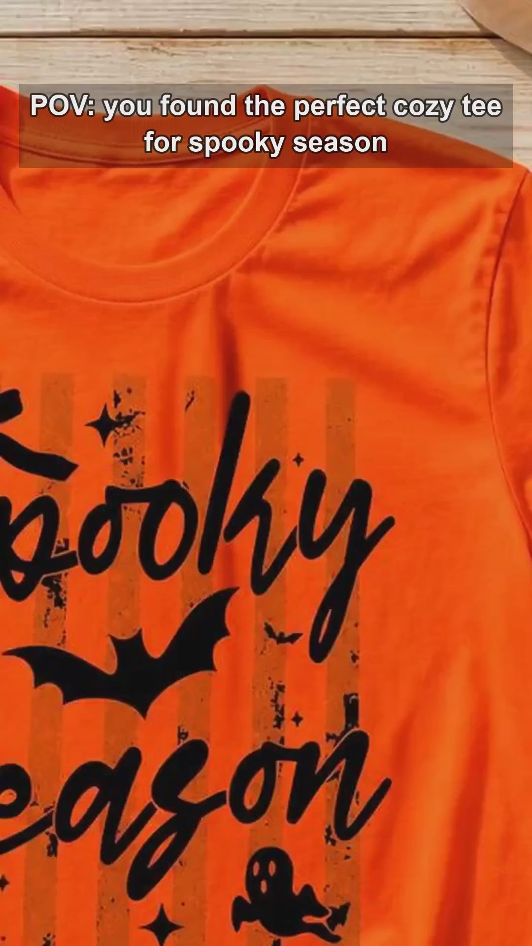 Spooky Season Spooky Season T-Shirt Halloween Fall Apparel Women Cute Coquette Retro Striped