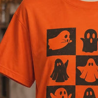 Cute Ghost Halloween T-Shirt Spooky Season Ghost Lover Fall Aesthetic Women Retro - giftcuztom.com
