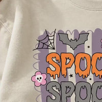 Spooky Season Spooky Spooky Spooky Sweatshirt and T-Shirt Halloween Fall Women Retro Cute Pastel Coquette