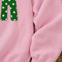 Personalized Christmas Mom Sweatshirt, Custom Choose Your Family Title, Mama Grandma Gigi Aunt Holiday Coquette Gift