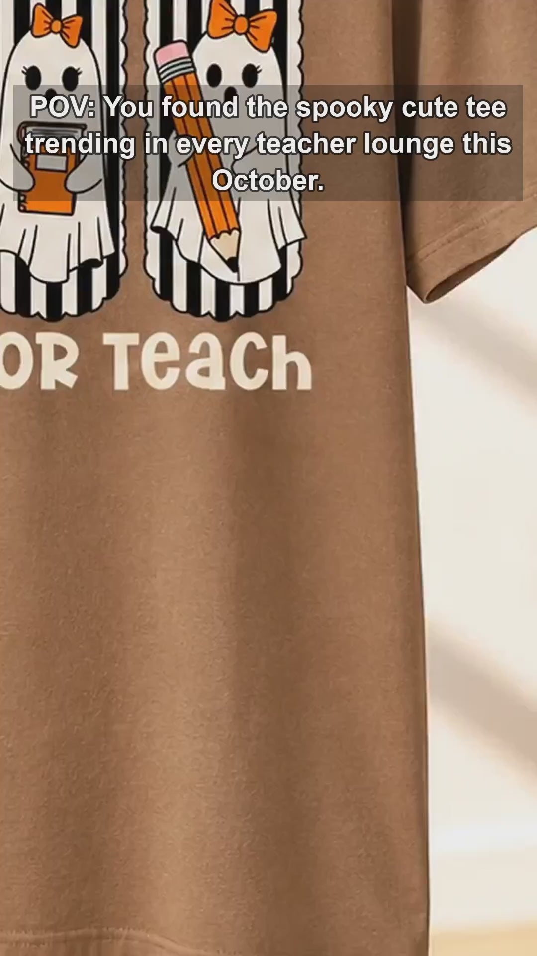 Halloween Teacher T-Shirt Trick Or Teach Spooky Classroom Unisex Cute Retro