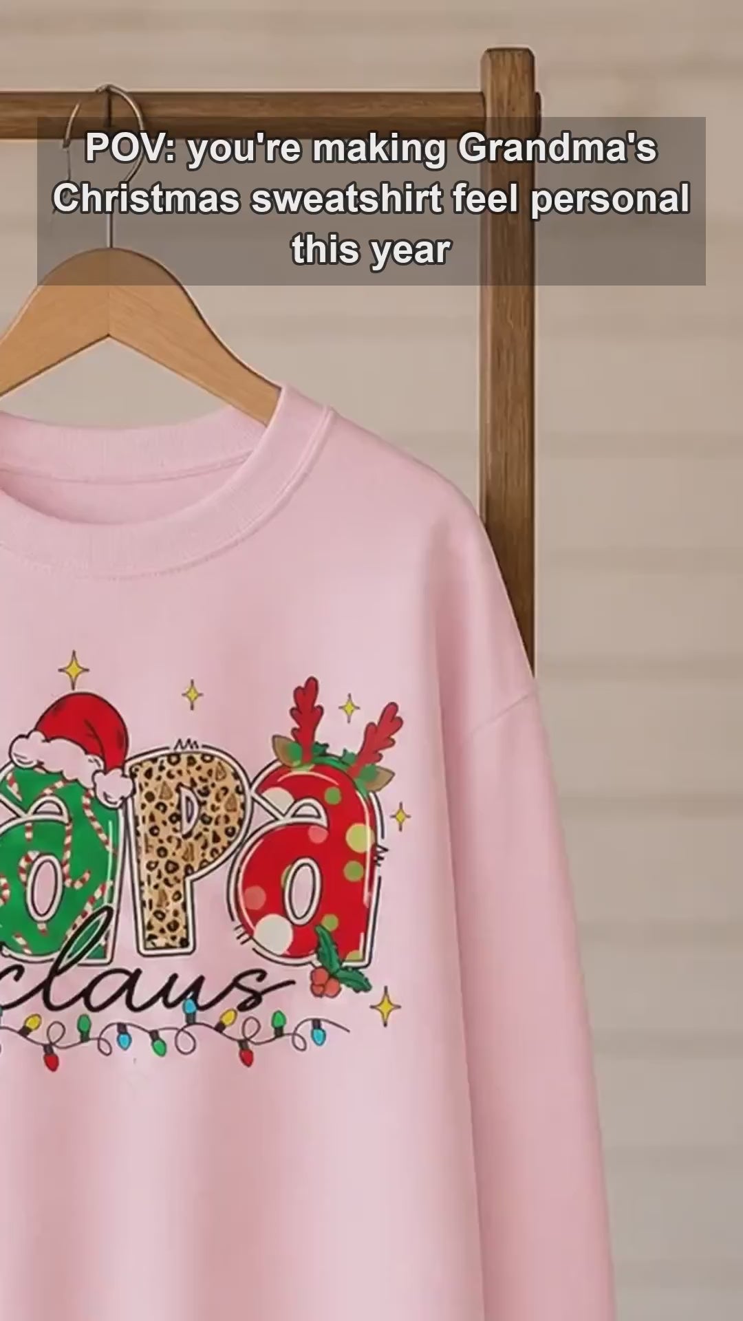 Personalized Grandma Christmas Sweatshirt Custom Family Title Claus Holiday Gift