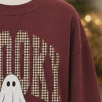 Halloween Spooky Ghost Gingham T-Shirt & Sweatshirt Cute Retro Fall Outfit